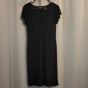 Max Studio Black Sheath Dress with Scoop Neck